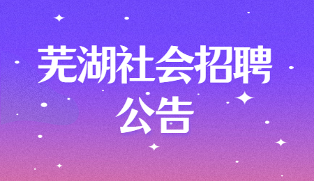 芜湖社会招聘公告