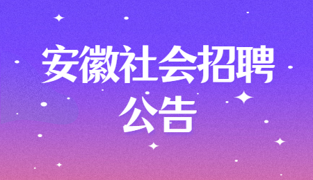 安徽社会招聘公告