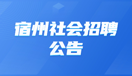 宿州社会招聘公告