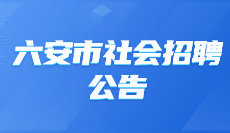 六安市社会招聘公告
