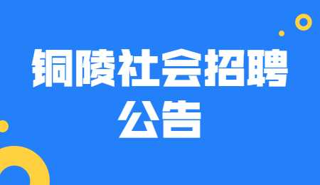 铜陵社会招聘公告