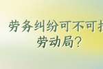劳务纠纷可不可找劳动局?