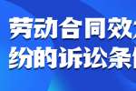 劳动合同效力纠纷的诉讼条件