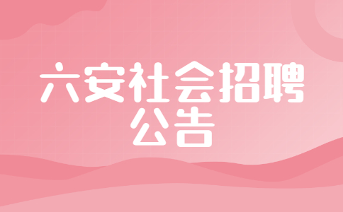 六安社会招聘公告