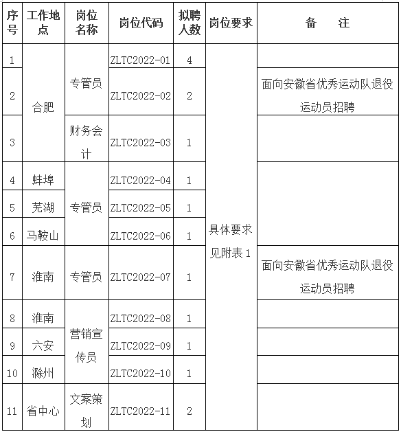 2022年安徽省社会招聘公告