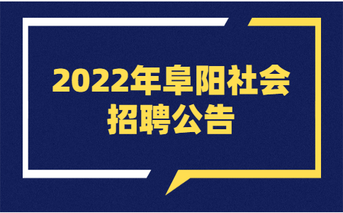 2022年阜阳社会招聘公告