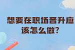 安徽职场晋升：想要在职场晋升应该怎么做?