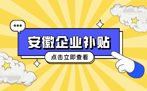 安徽企业补贴