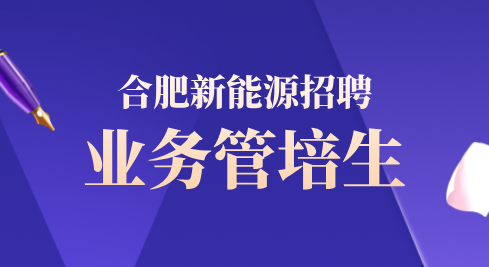 合肥新能源招聘业务管培生
