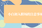 小白初入职场有什么需要注意的？